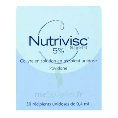 Nutrivisc 5 % (20 Mg/0,4 Ml) Collyre Sol En Récipient Unidose 30unidoses/0,4ml à Sarrebourg